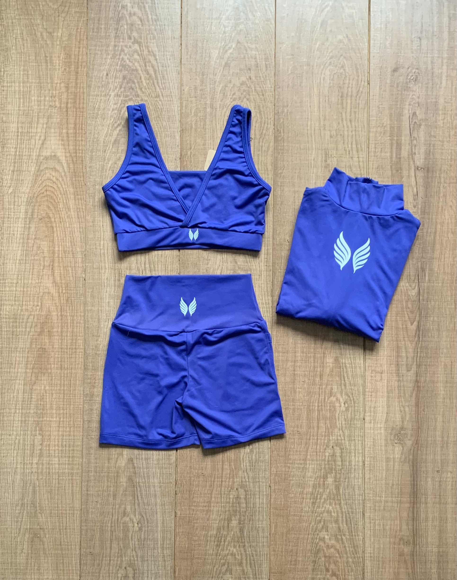VINGE GO GIRLS CONJUNTO SHORT + TOP - AZUL ESCURO