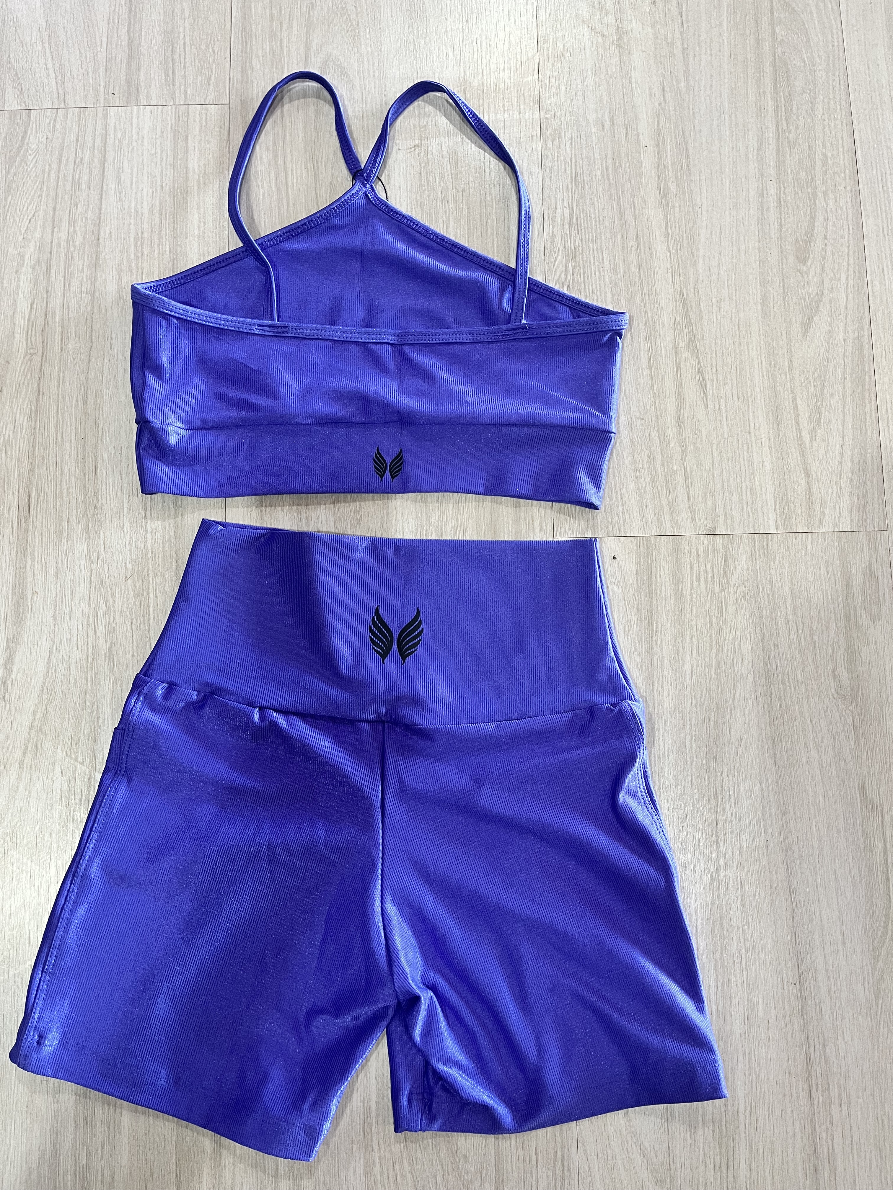 VINGE GO GIRLS CONJUNTO SHORT + TOP - ROXO ESCURO