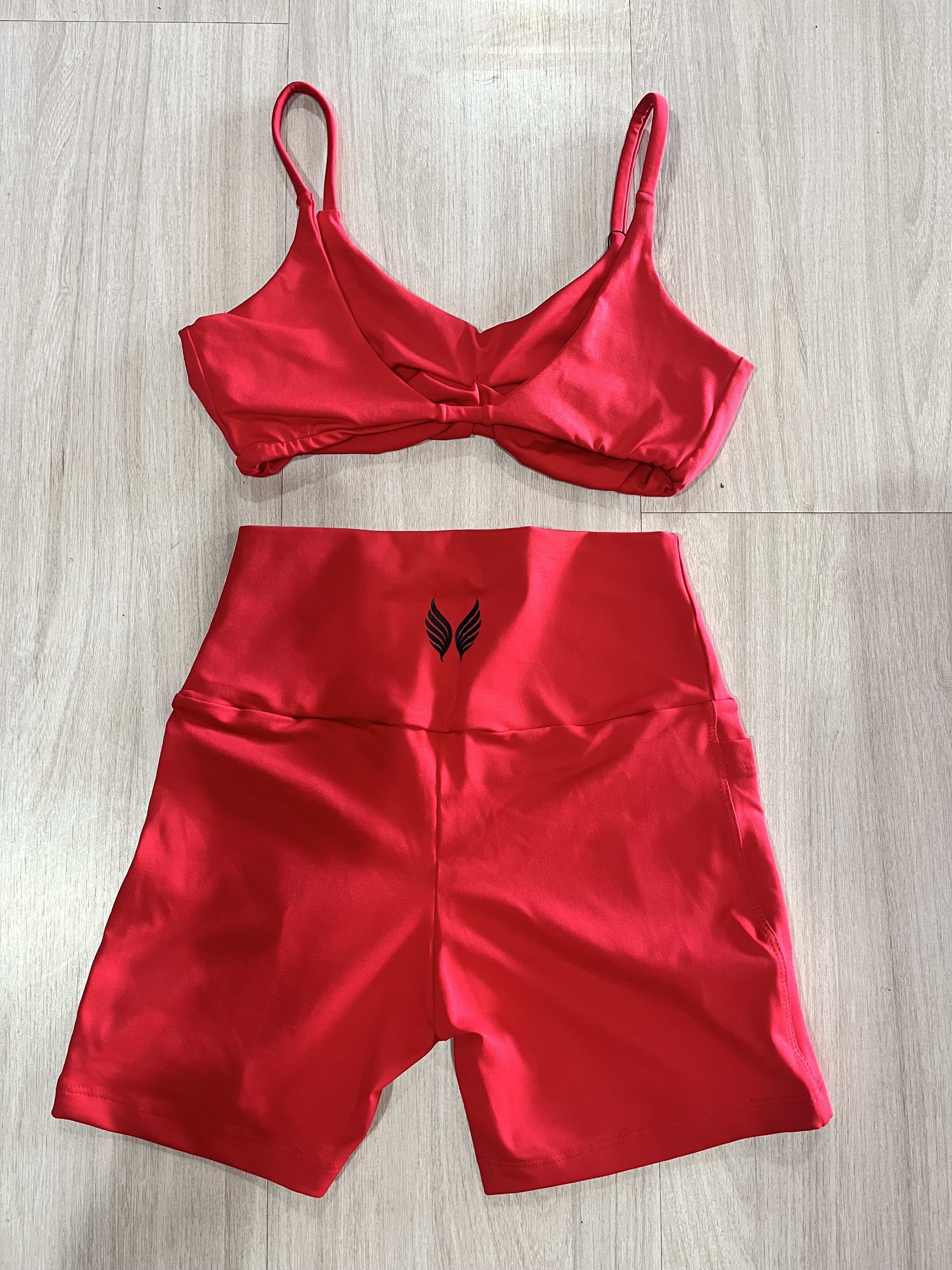 VINGE GO GIRLS CONJUNTO SHORT + TOP - VERMELHO