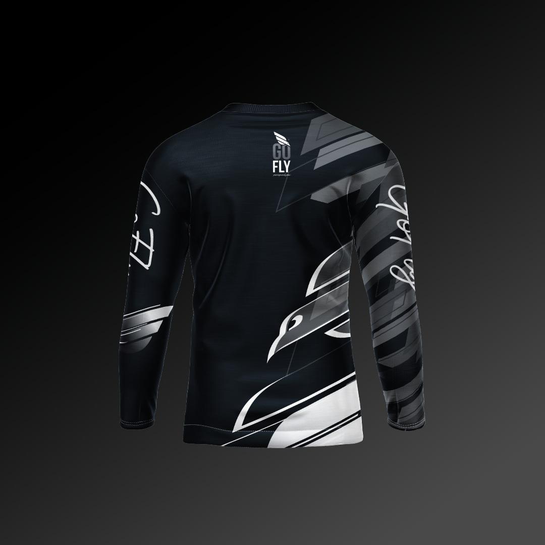 CAMISA JERSEY  GOFLY PRETA E BRANCA - TAMANHO XG