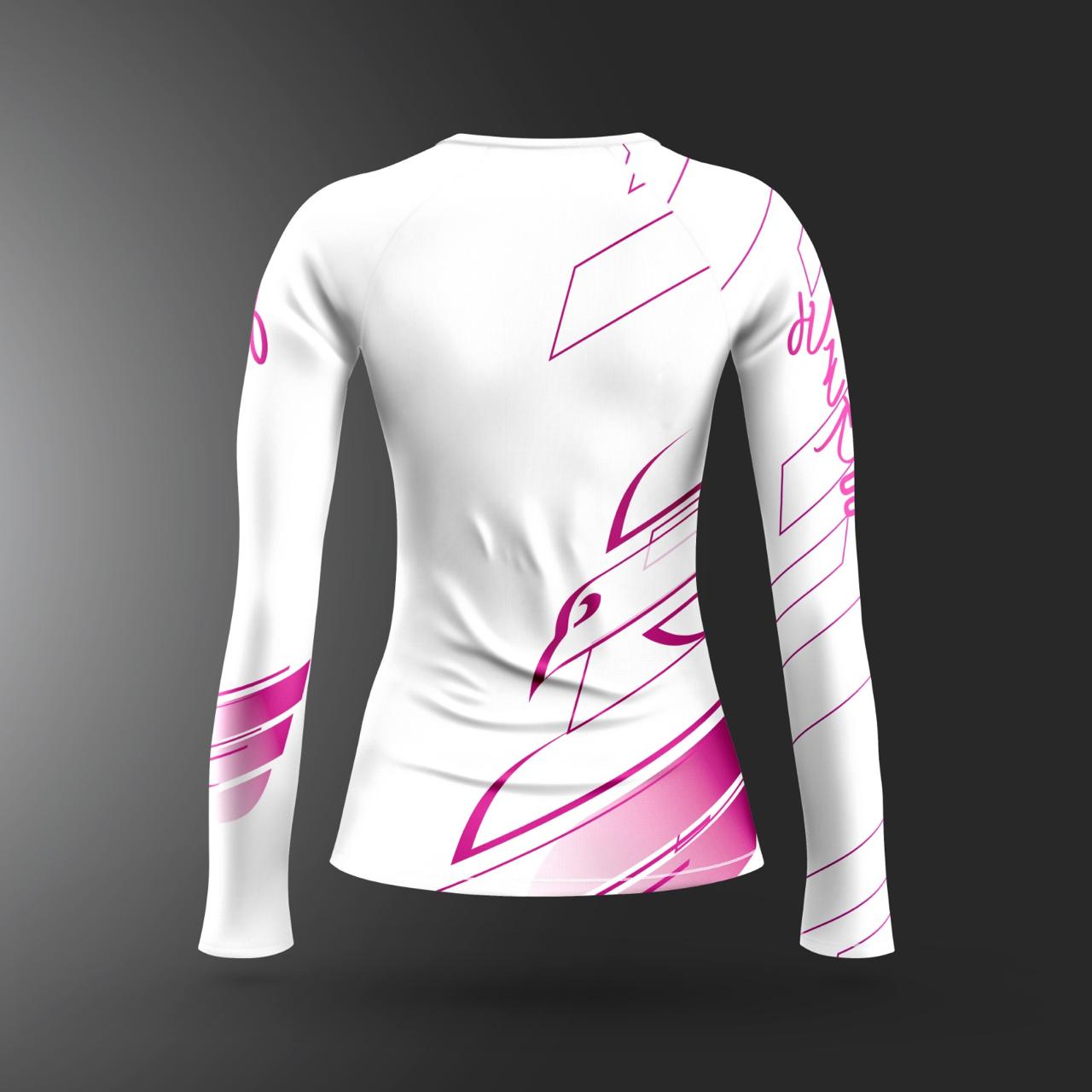 CAMISA JERSEY BABYLOOK GO GIRLS BRANCA E MAGENTA - TAMANHO PP